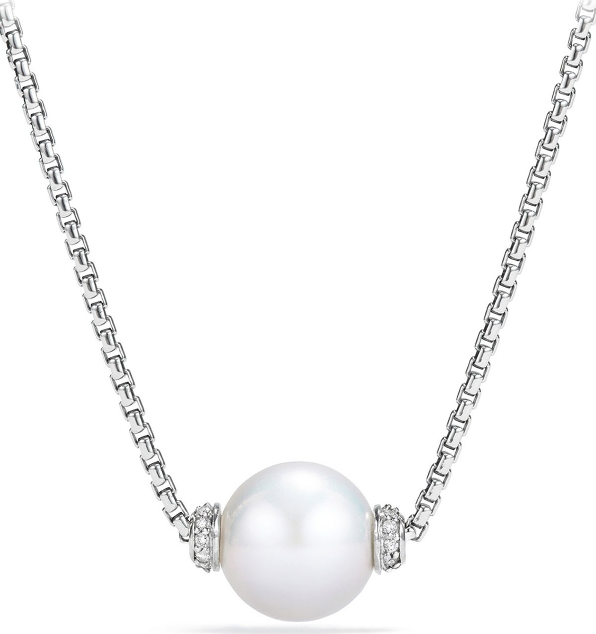 David Yurman Solari Pearl Pendant Necklace w/ Diamonds