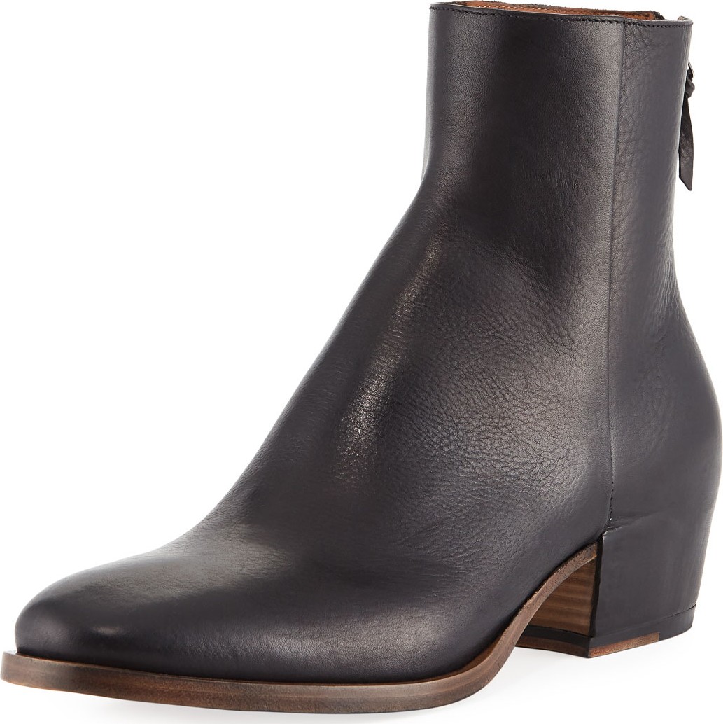 Givenchy GB3 Back-Zip Leather Ankle Boot