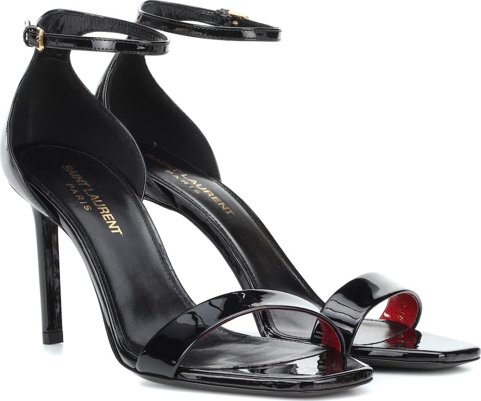Saint Laurent Amber 85 patent leather sandals