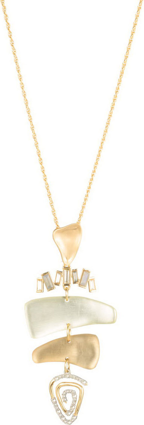 Alexis Bittar Dancing Baguette Spiral Mobile Necklace