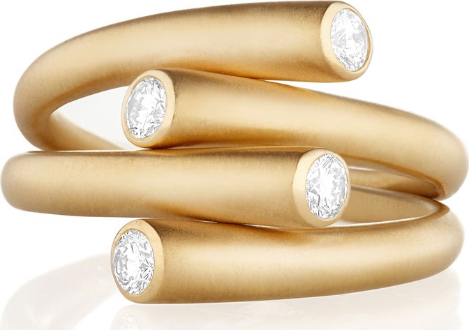 Carelle Whirl Duo 18k Diamond  Ring