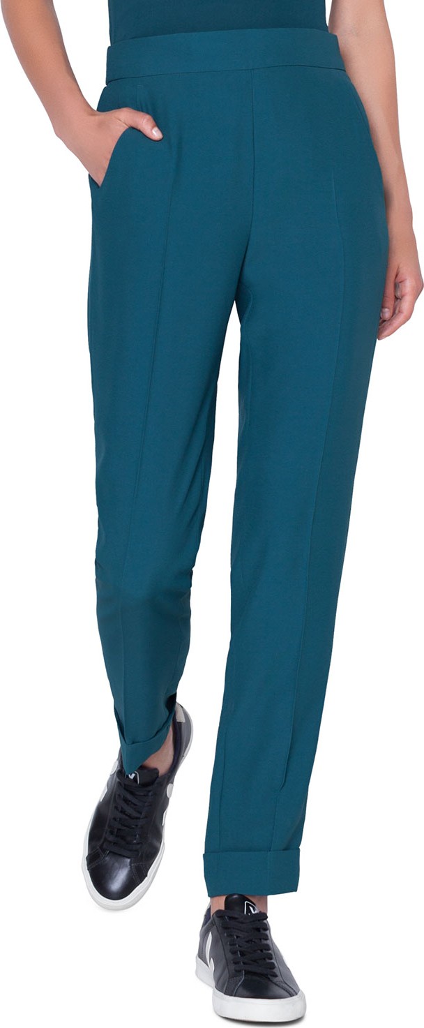 Akris Chris Cuffed Stretch-Crepe Pants