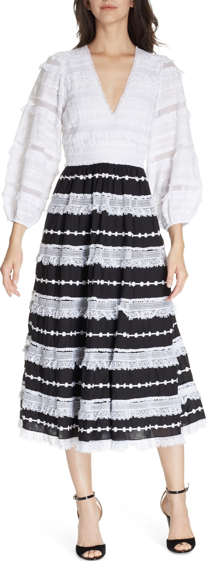 Ulla Johnson Charline Bicolor Midi Dress