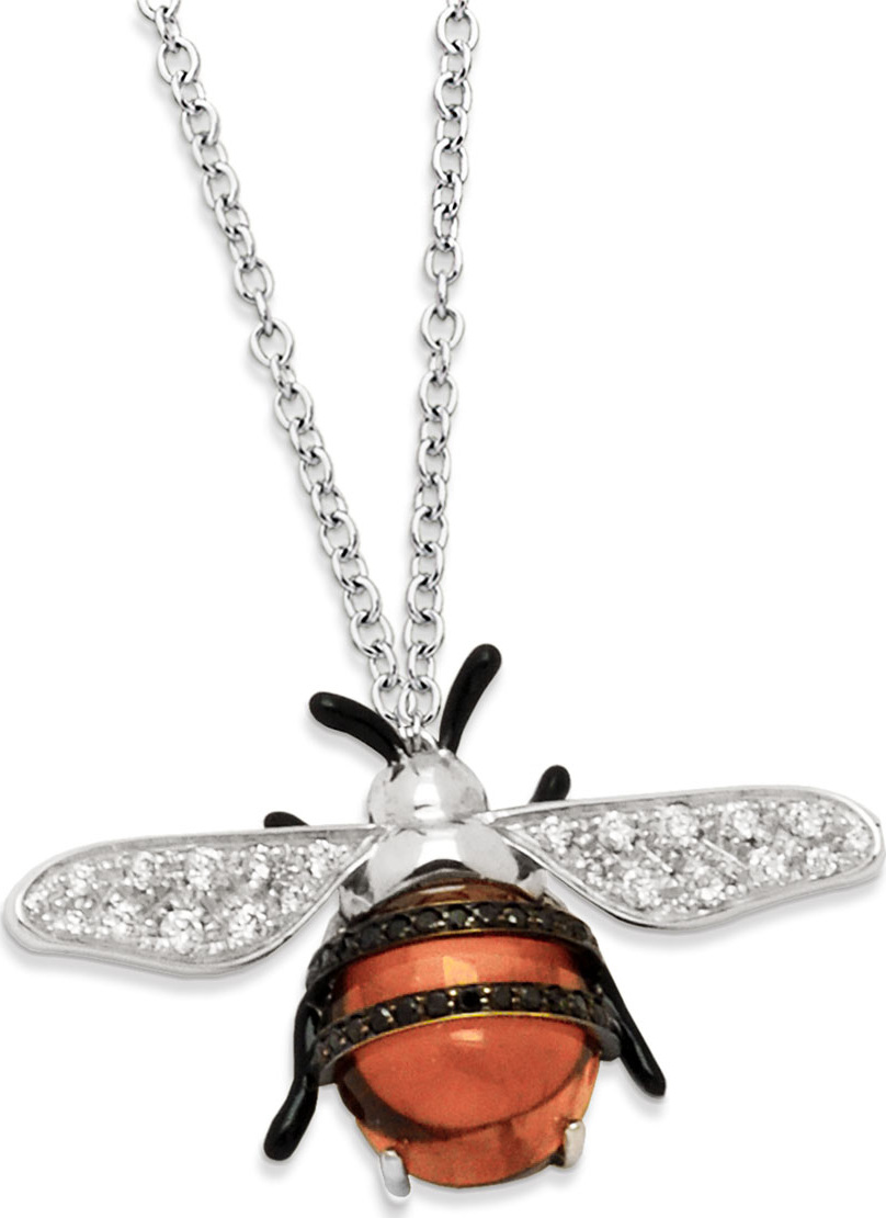 Staurino Fratelli 18k Nature Bumble Bee Pendant Necklace