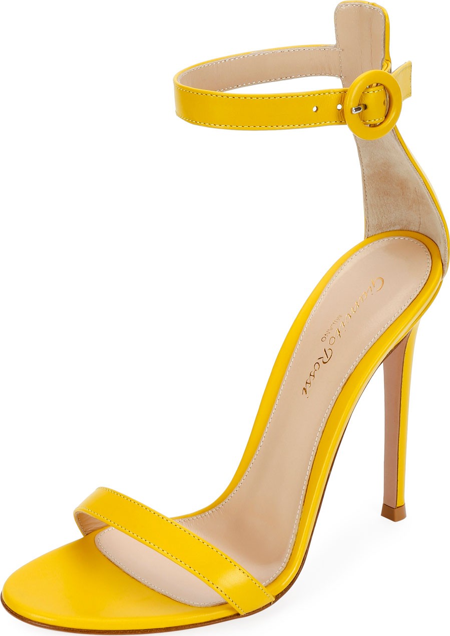 Gianvito Rossi Leather Ankle-Strap Sandals