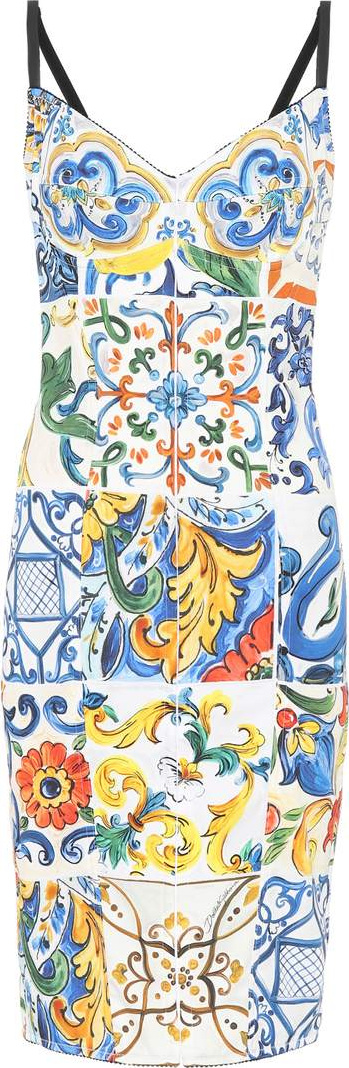 Dolce & Gabbana Majolica silk-blend dress