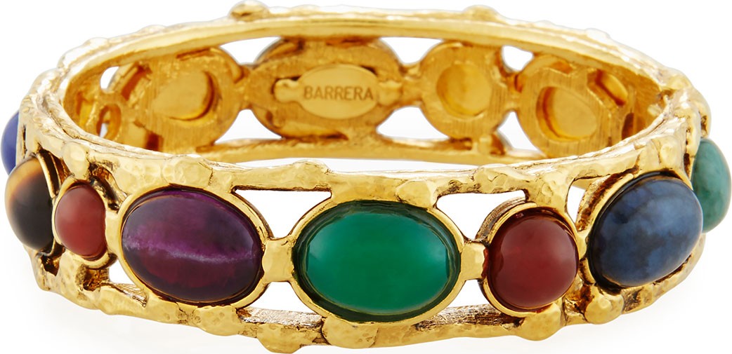 Jose & Maria Barrera Cabochon Stud Bangle Bracelet