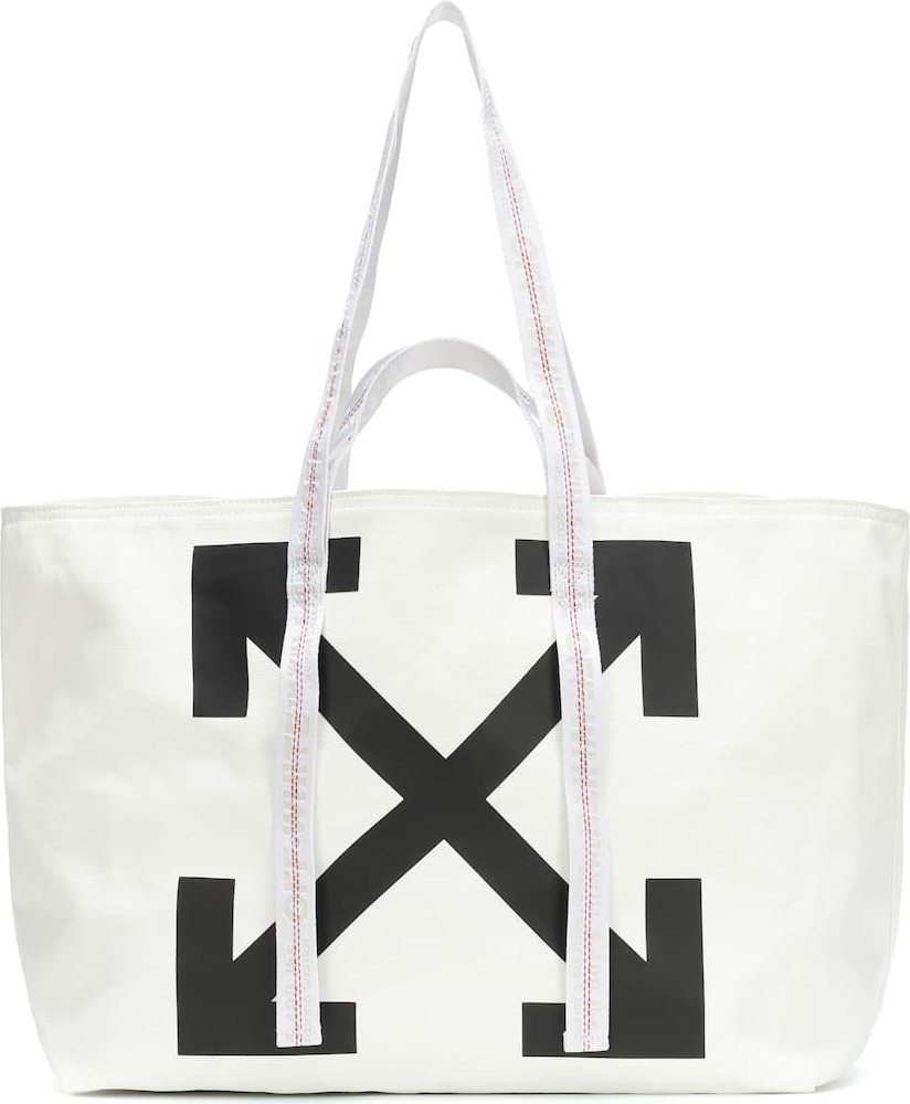 Off White Printed canvas tote