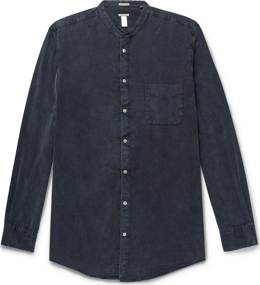 Massimo Alba Grandad-Collar Cotton-Corduroy Shirt