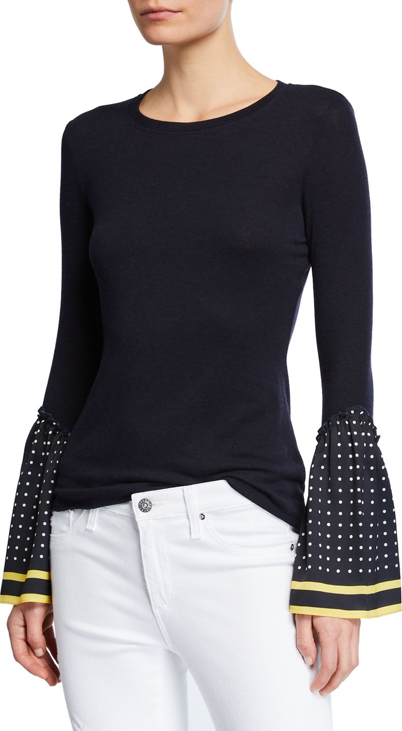 Bailey 44 Shanghaied Dot-Point-Sleeve Sweater