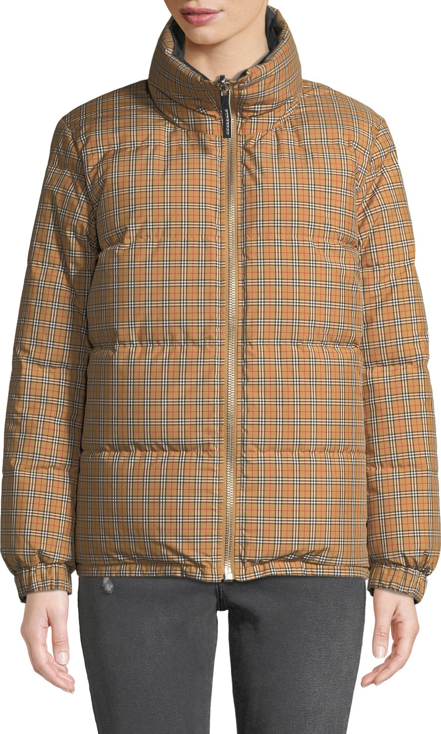 Burberry London England Reversible Check Puffer Jacket
