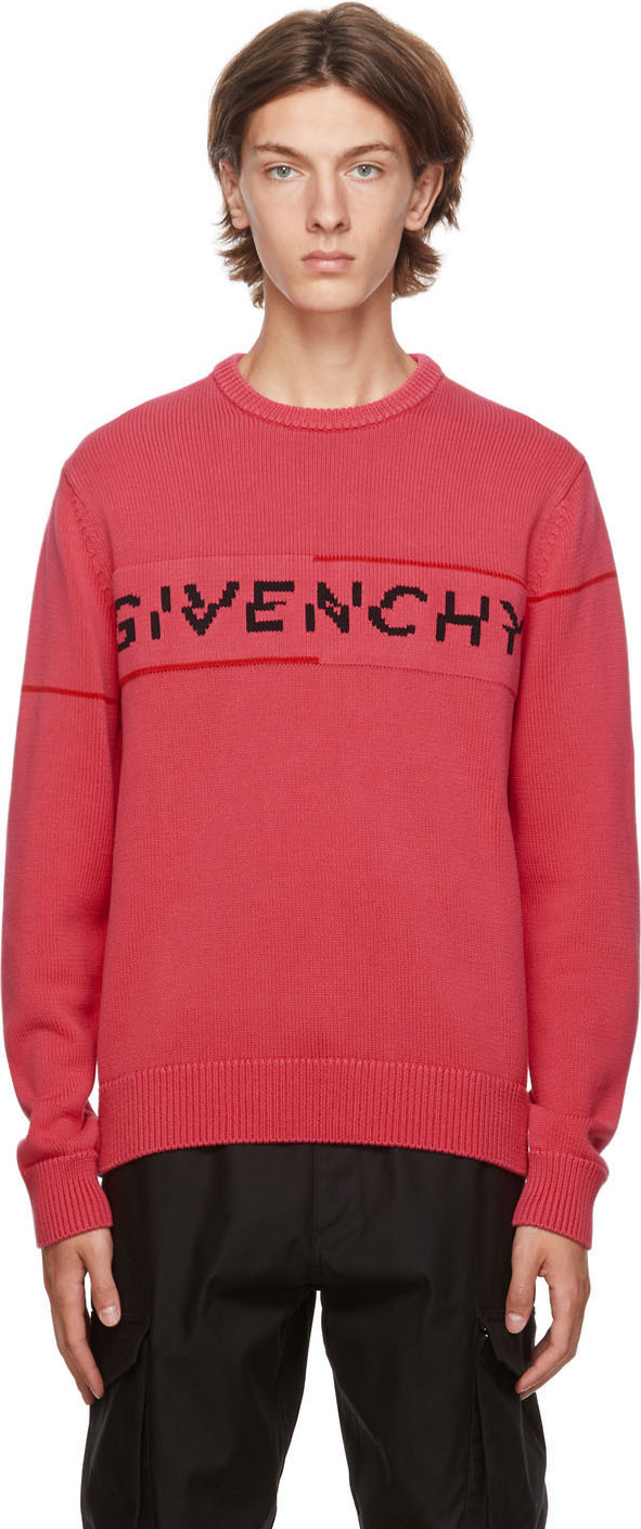 Givenchy - Pink Split Logo Sweater