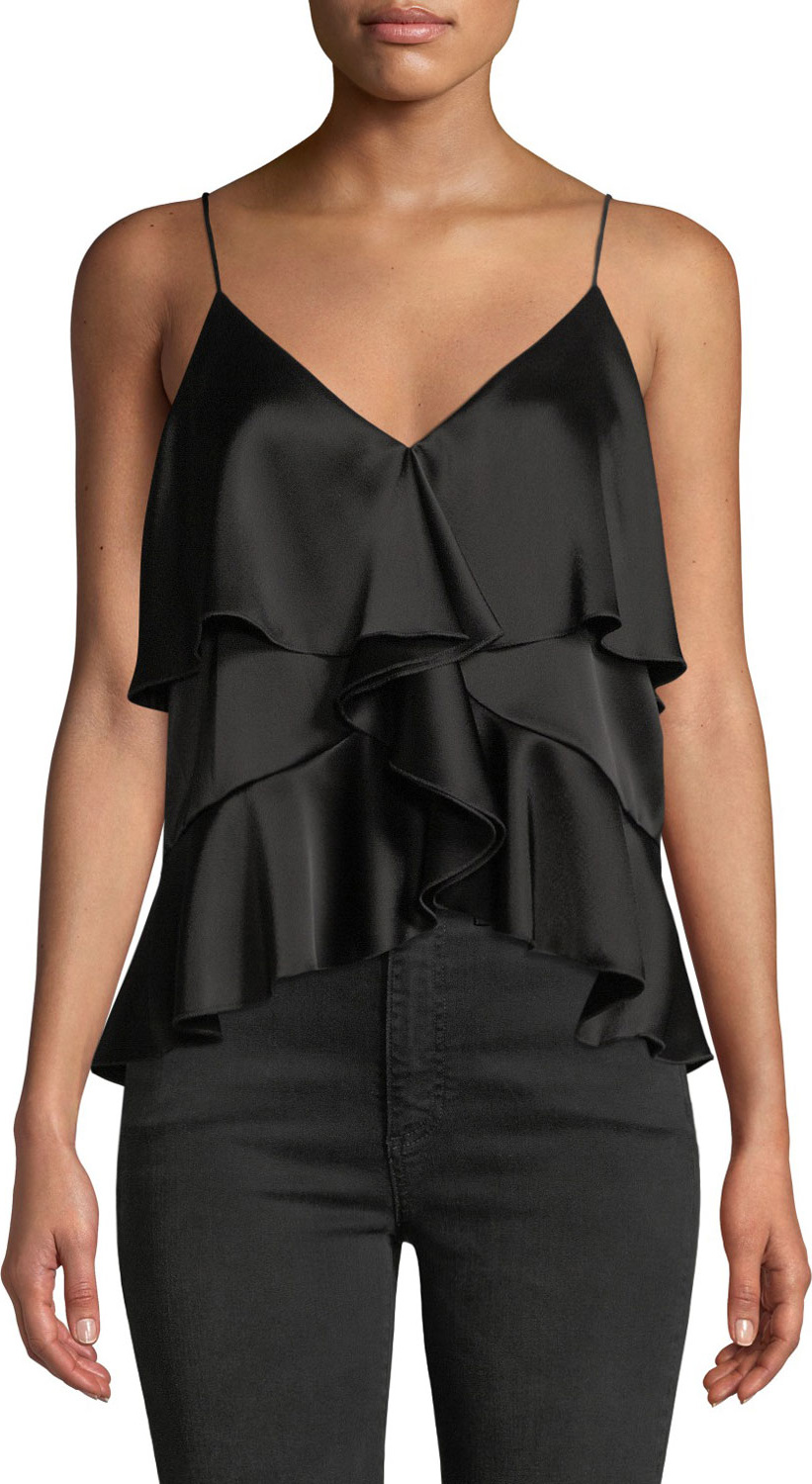 Alice + Olivia Katherine Ruffle Cami Top