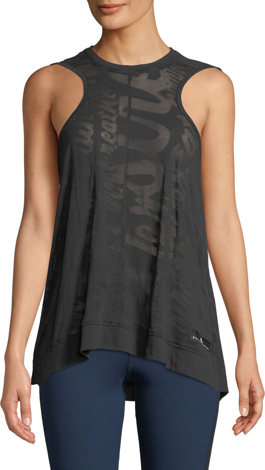 Adidas By Stella McCartney Essentials Aeroknit Draped Performance Tank Adidas By Stella McCartney Essentials Aeroknit Draped Performance Tank