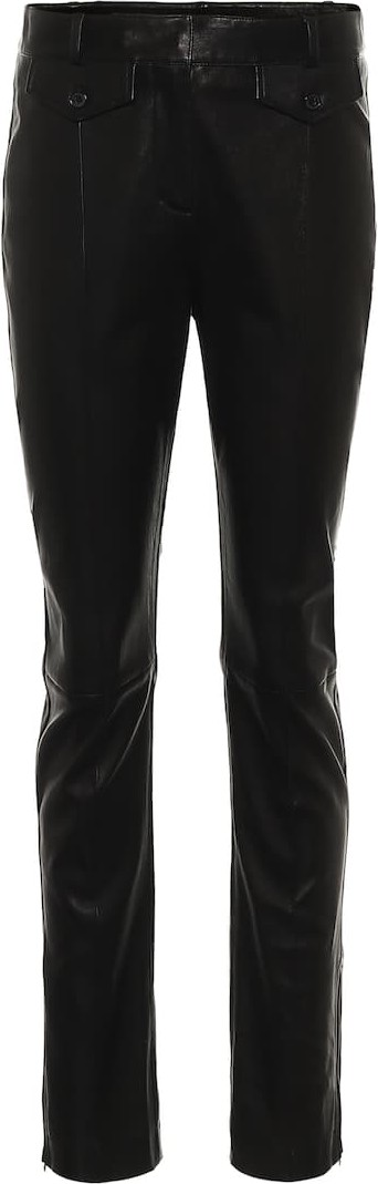 TOM FORD Leather high-rise slim pants