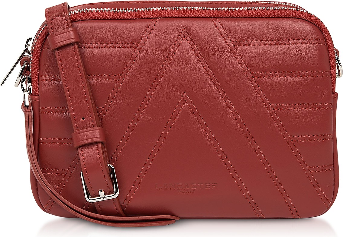 Lancaster Red Parisienne Quilted Leather Crossbody Bag