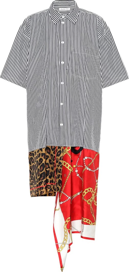 Balenciaga Cotton and silk shirt dress