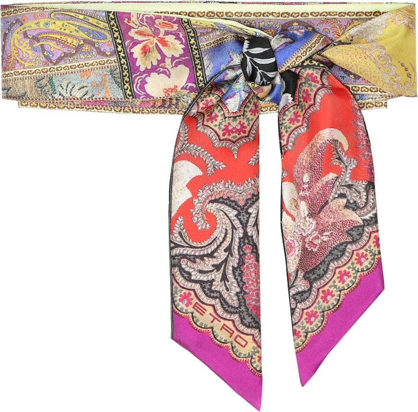 Etro Floral silk-faille scarf