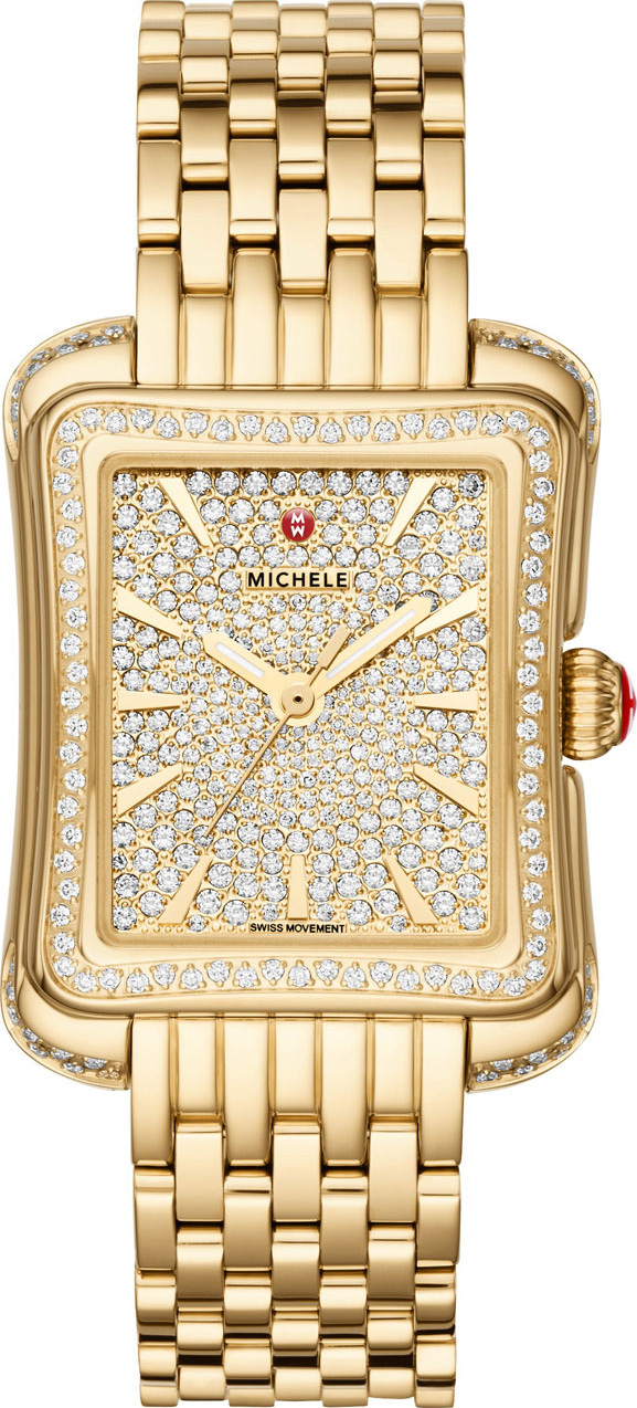 MICHELE 16mm Deco Moderne Diamond Pavé Watch