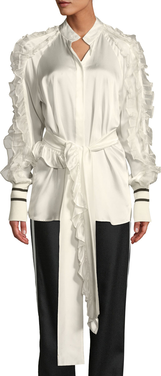 Maggie Marilyn I Am In Awe Of You Long-Sleeve Ruffle Shirt