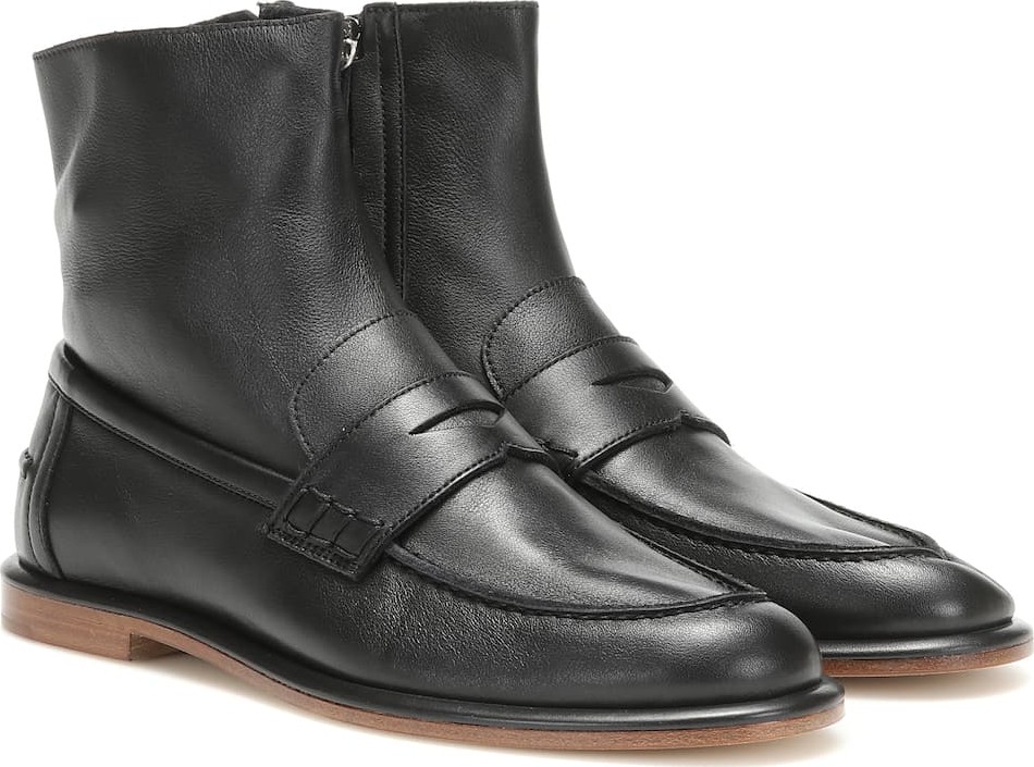 LOEWE Leather loafer ankle boots