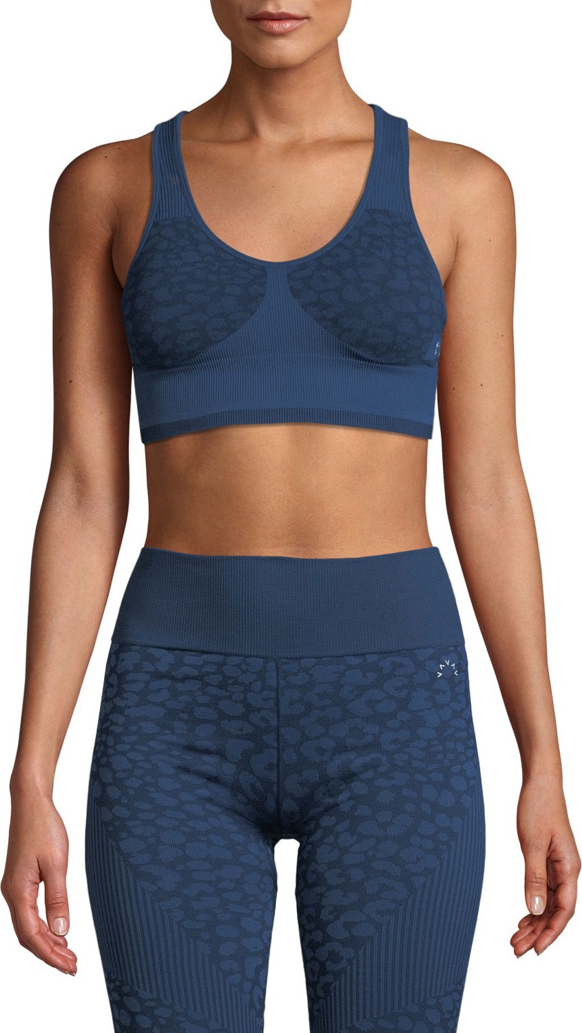 Varley Perkins Leopard-Print Racerback Sports Bra