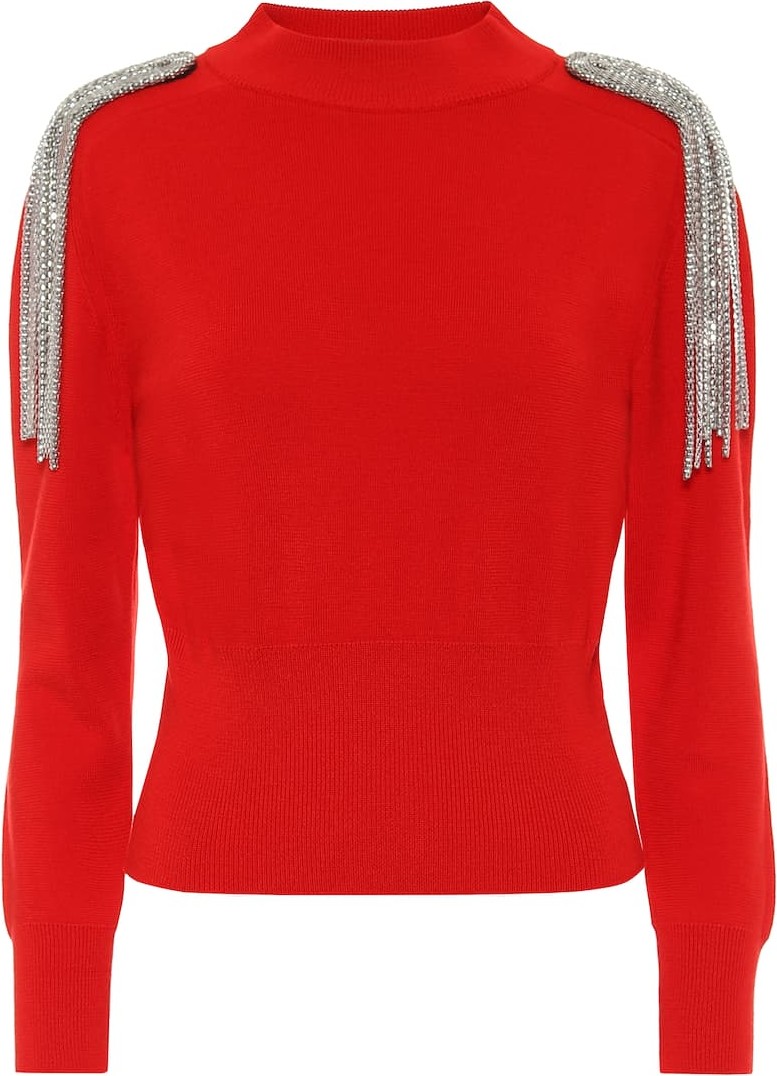 Christopher Kane Embellished cotton sweater