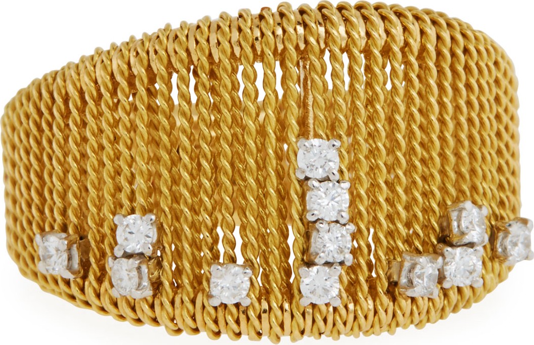 Staurino Fratelli Renaissance 18k Gold Dancing Diamond Ring