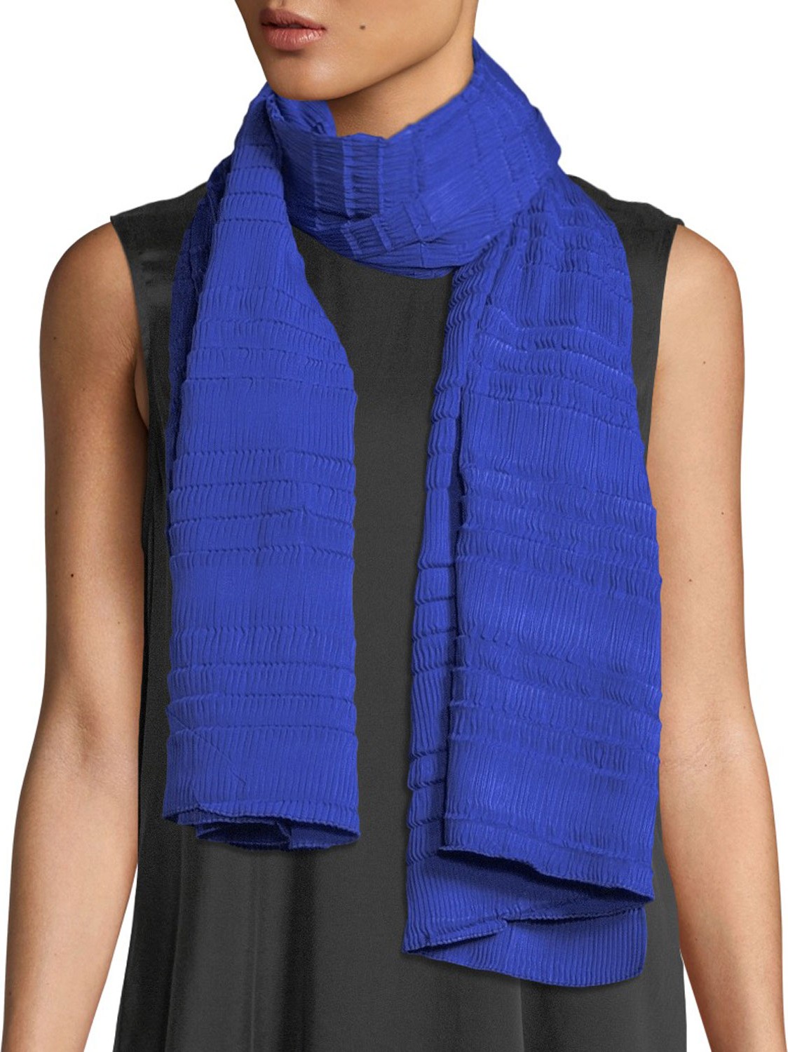 Eileen Fisher Variegated Pleated Scarf