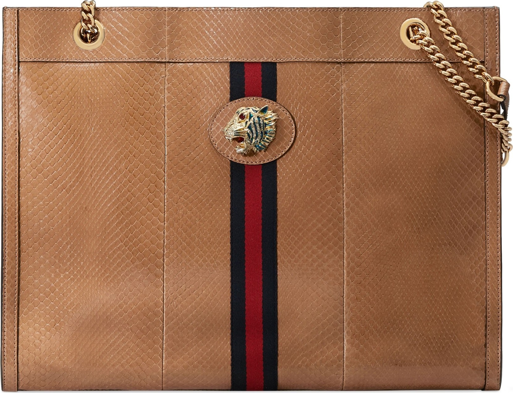 Gucci Large Linea Rajah Genuine Python Tote