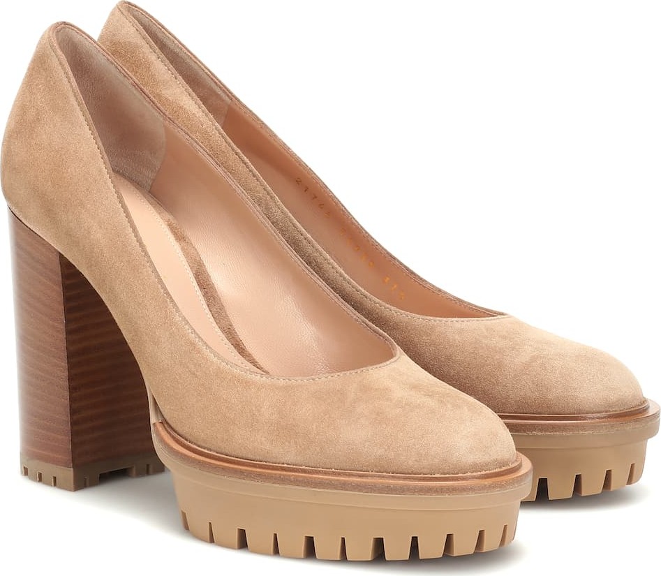 Gianvito Rossi Suede platform pumps