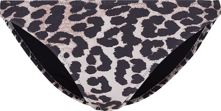 Ganni Leopard-print bikini bottoms