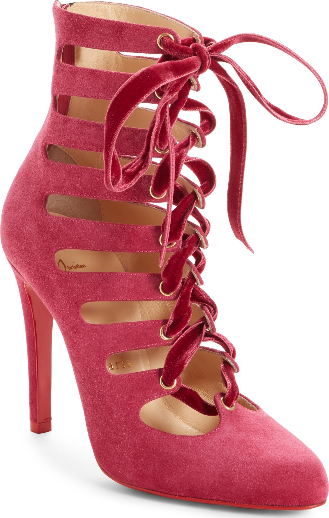 Christian Louboutin Spinetita Cage Lace-Up Bootie