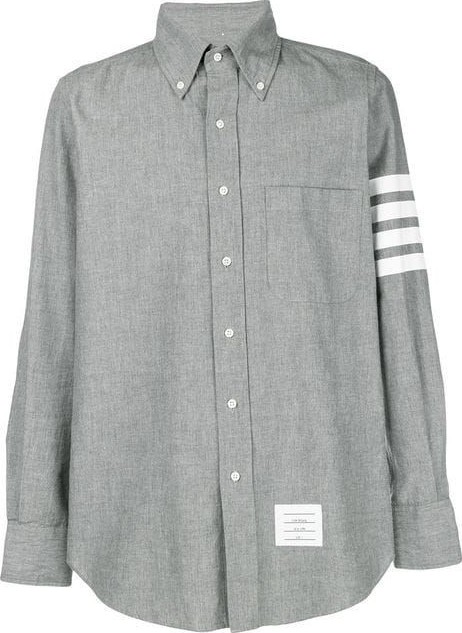 Thom Browne 4-Bar Straight-Fit Chambray Shirt