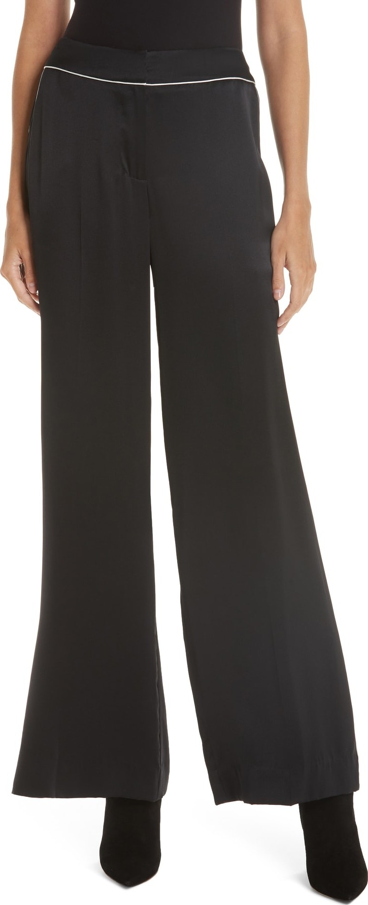 GREY Jason Wu Wide Leg Silk Charmeuse Pants