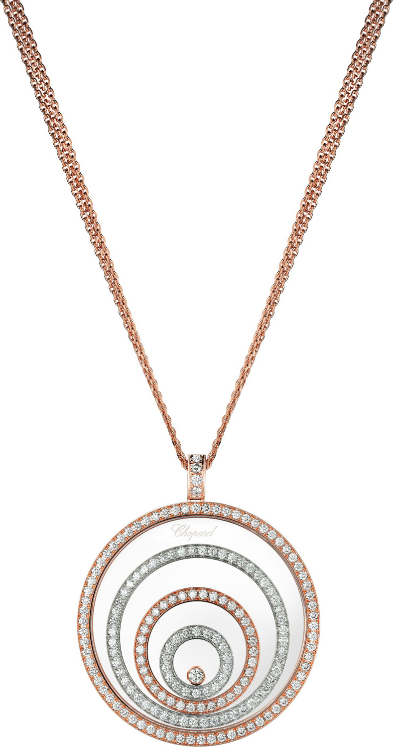 Chopard Happy Spirit 18k Two-Tone Diamond Long Pendant Necklace, 3.17tcw