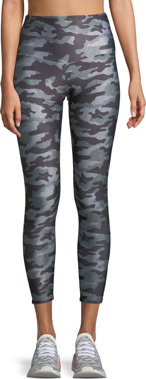 ONZIE High-Rise Camo-Print Cropped Performance Leggings