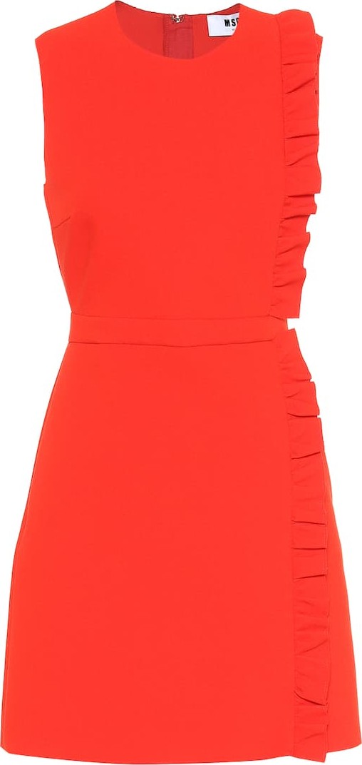 MSGM Ruffled crêpe minidress
