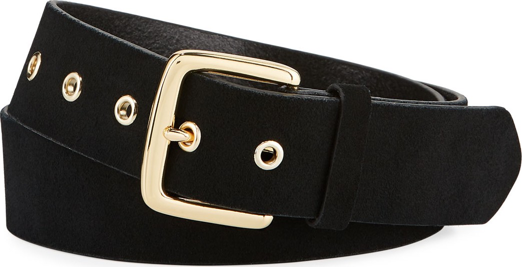 FRAME DENIM Square-Buckle Leather Grommet Belt