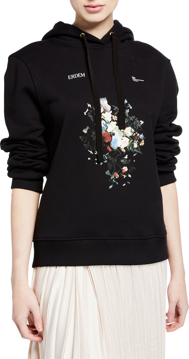 Erdem Jayden Floral Graphic Hoodie