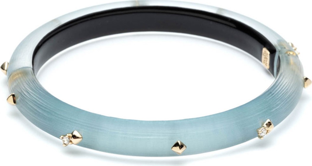 Alexis Bittar Crystal Encrusted Skinny Hinge Bracelet, Blue