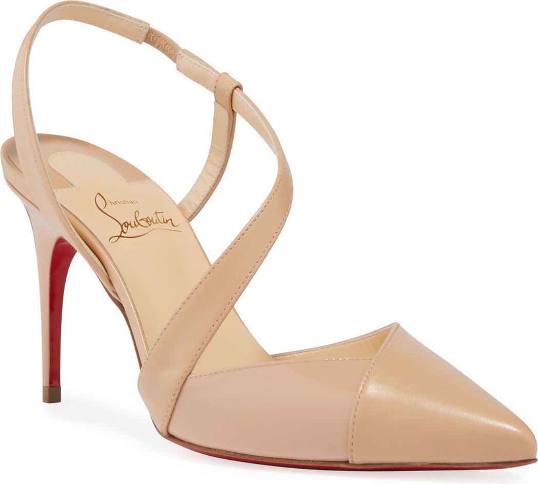 Christian Louboutin Platina Asymmetric Red Sole Pumps