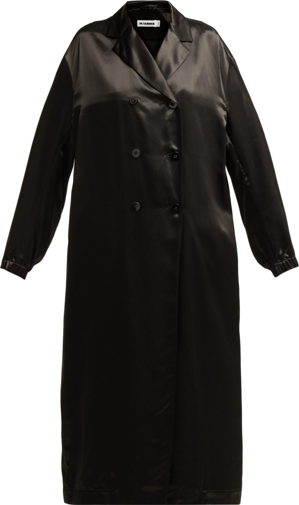 Jil Sander Groove double-breasted satin duster coat