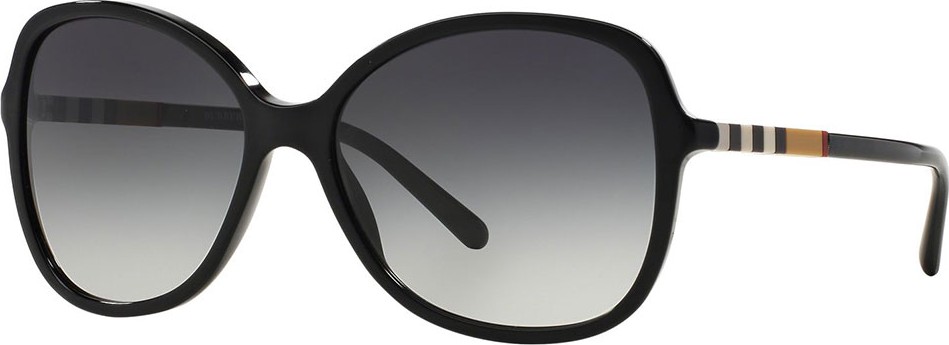 Burberry London England Oversize Check-Temple Square Sunglasses