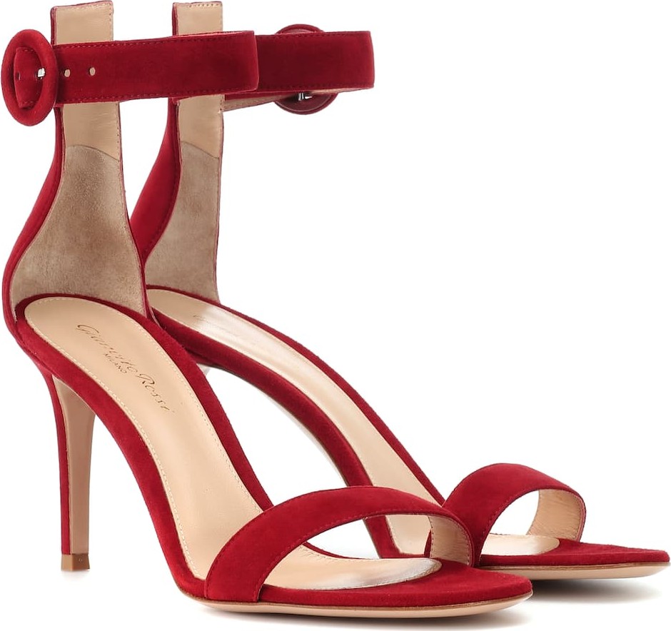 Gianvito Rossi Portofino 85 suede sandals