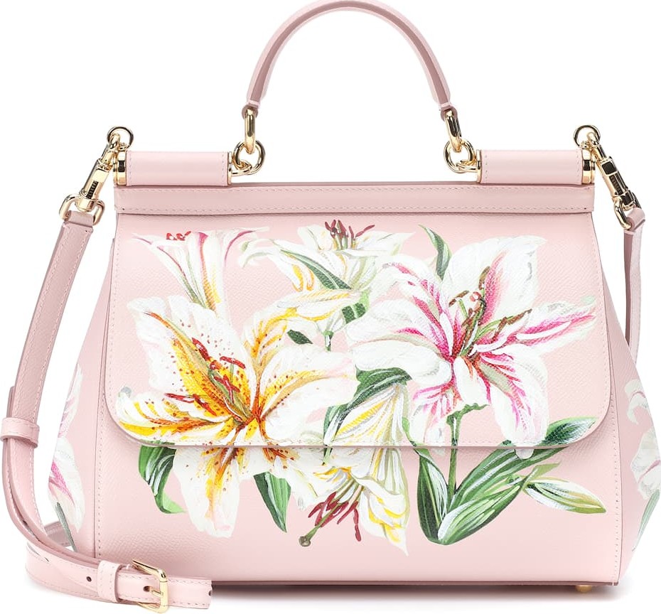 Dolce & Gabbana Sicily floral leather shoulder bag