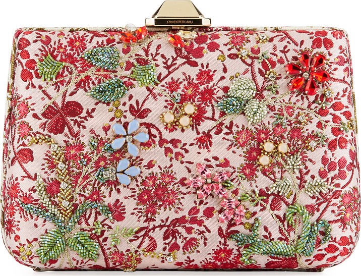 Giambattista Valli Jacquard Peonia Clutch Bag, Pink Pattern