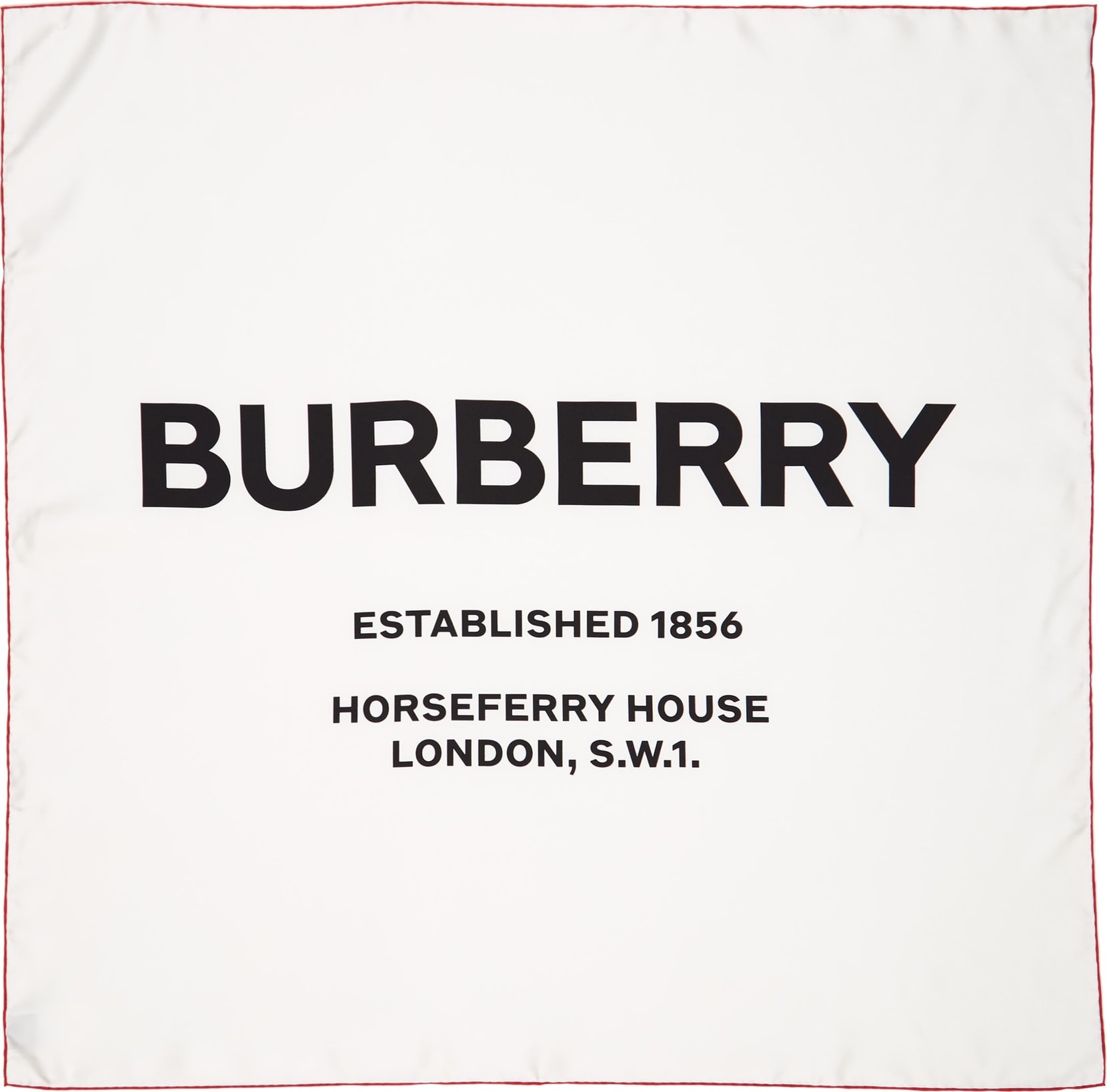 Burberry London England Branded Square Silk Scarf