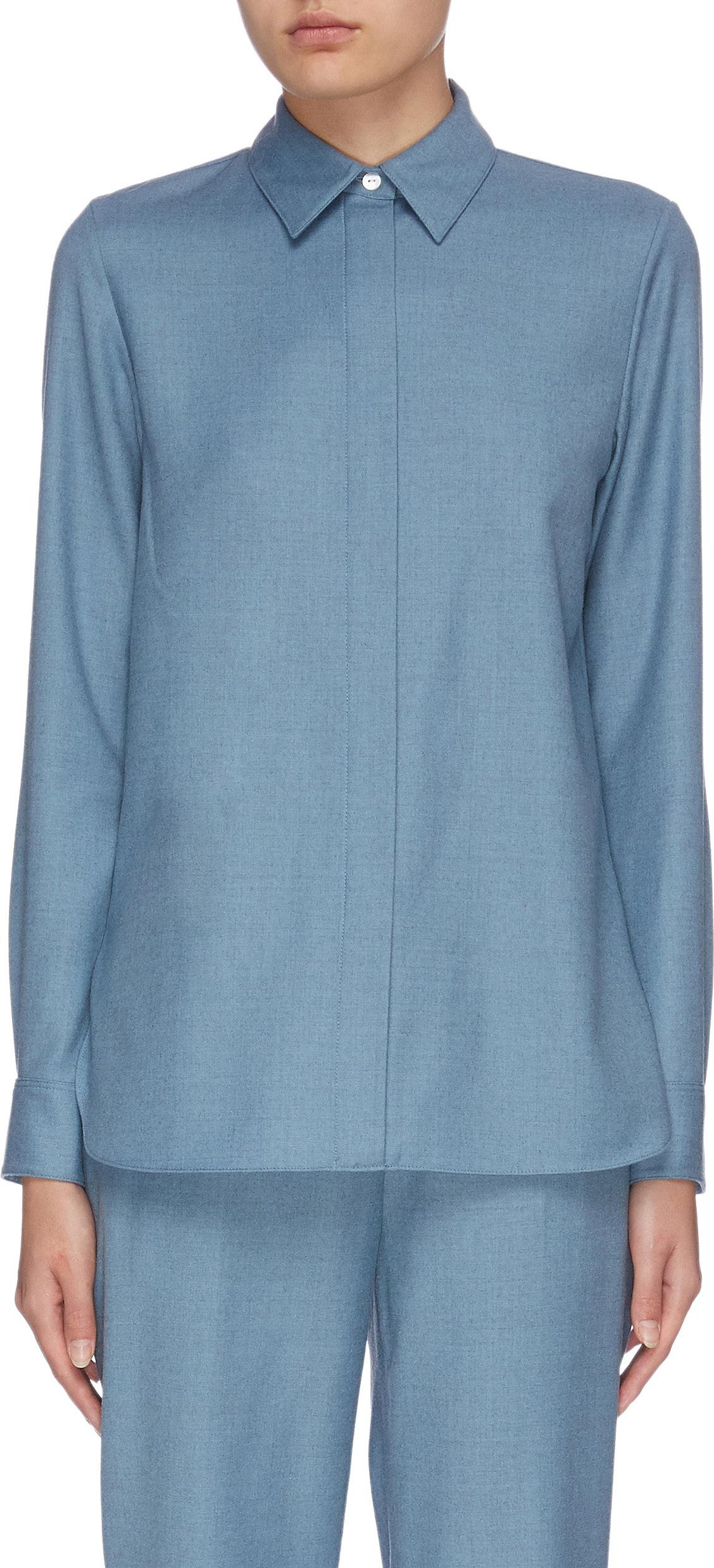 Theory Hidden button straight shirt