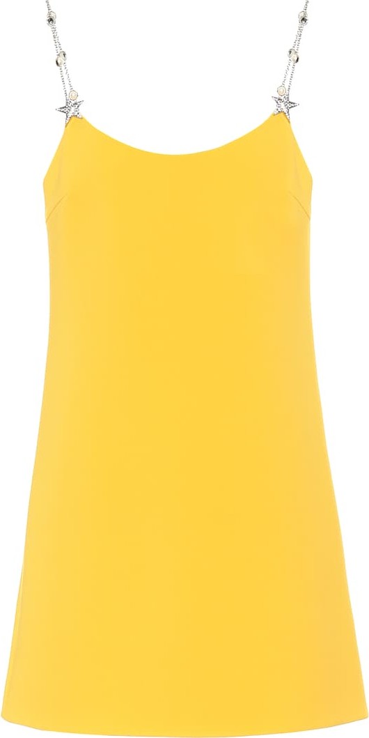 Miu Miu Embellished crêpe minidress